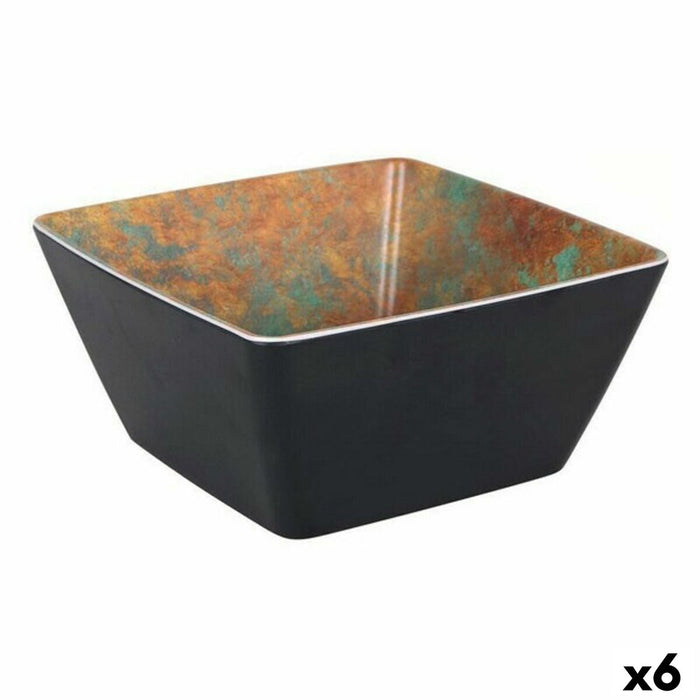 Salatieră Viejo Valle Melamina Negru 19 x 19 x 9 cm (6 Unități)