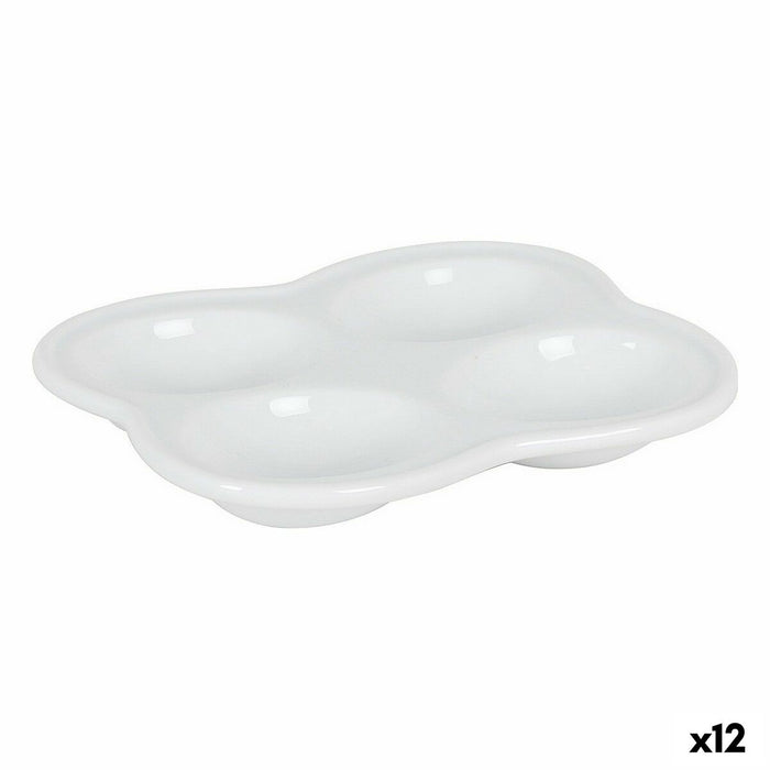 Tavă pentru gustari Inde Porțelan 15 x 12 x 2 cm (12 Unități)