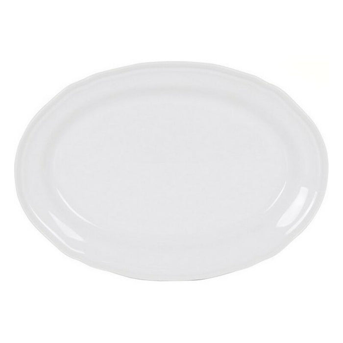 Platou pentru Servire Feuille Ovală Porțelan Alb (28 x 20,5 cm)