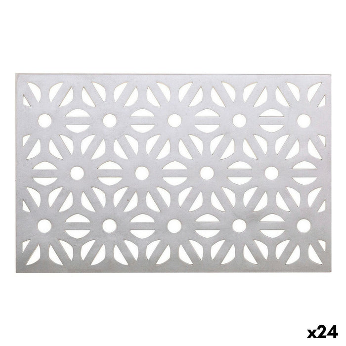 Suport Protecție pentru Masă Viejo Valle PVC Argintiu 45 x 30 cm (24 Unități)