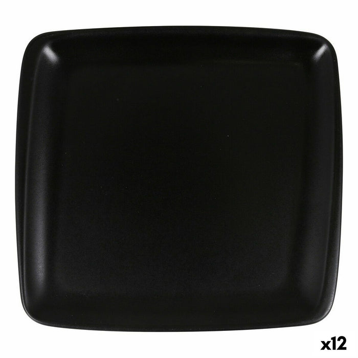 Farfurie pentru desert Inde Gourmet Zenci Porțelan 22 x 20 cm (12 Unități)