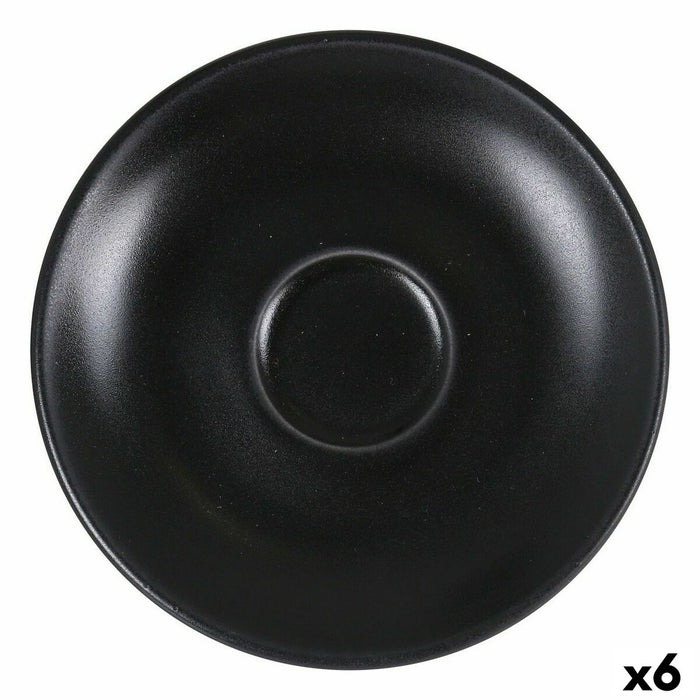 Farfurie Viejo Valle Zenci Porțelan Negru Cafea 12 cm (6 Unități)