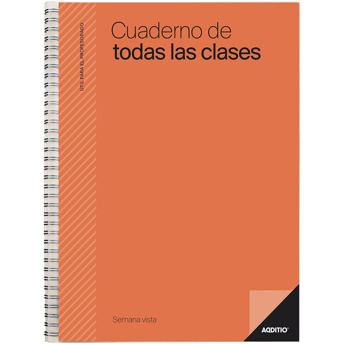Agendă Additio Profesor Notebook Multicolor A4 22,5 x 31 cm