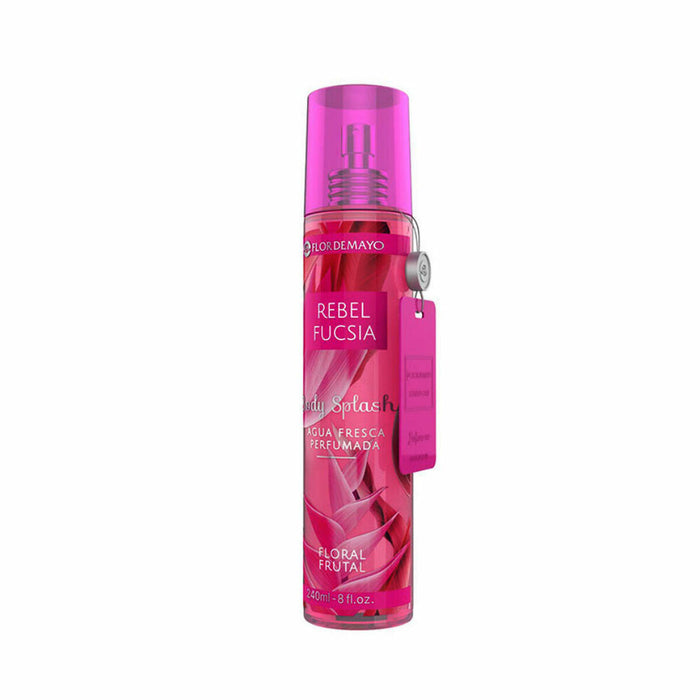 Atomizator de Corp Flor de Mayo Body Splash Rebel Fucsia Floral și fructat (240 ml)
