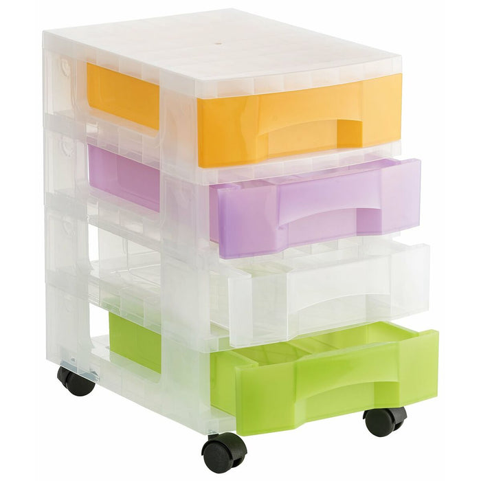 Dulap cu Sertare Archivo 2000 Cu roți Multicolor polipropilenă 39 x 29 x 48 cm