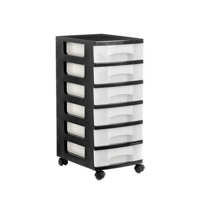 Dulap cu Sertare Archivo 2000 Negru polipropilenă 39 x 29 x 68,5 cm