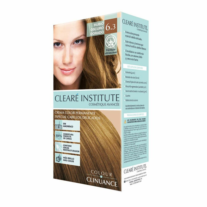 Colorare Permanentă Cremă Clearé Institute Colour Clinuance Nº 6.3-rubio oscuro dorado (1 Unități)