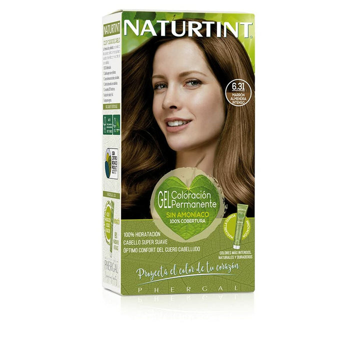 Vopsea Permanentă Naturtint Naturtint 6.31 marrón almendra intenso Fără amoniac (170 ml)