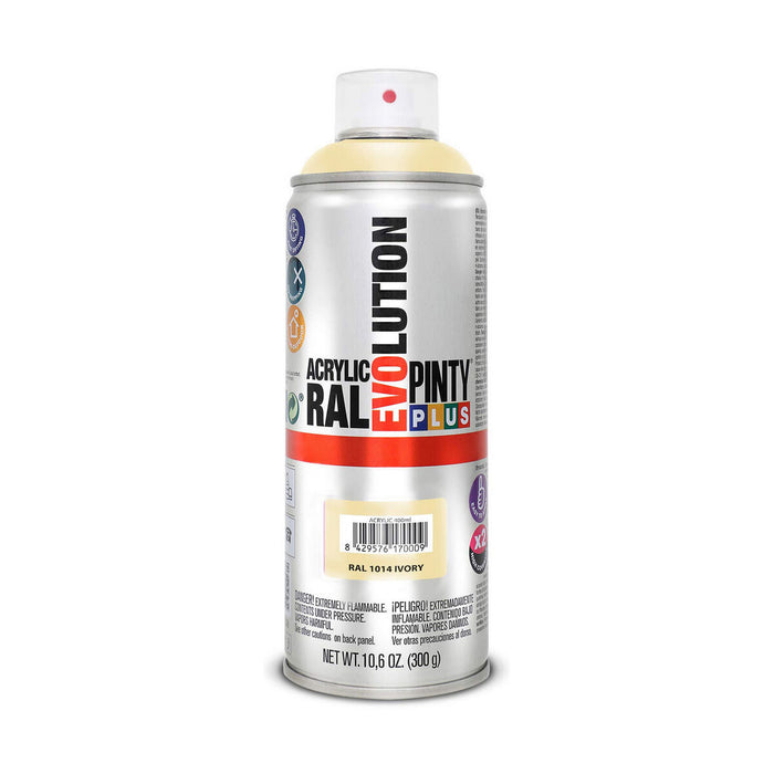 Spray cu vopsea Pintyplus Evolution RAL 1014 400 ml Fildeș