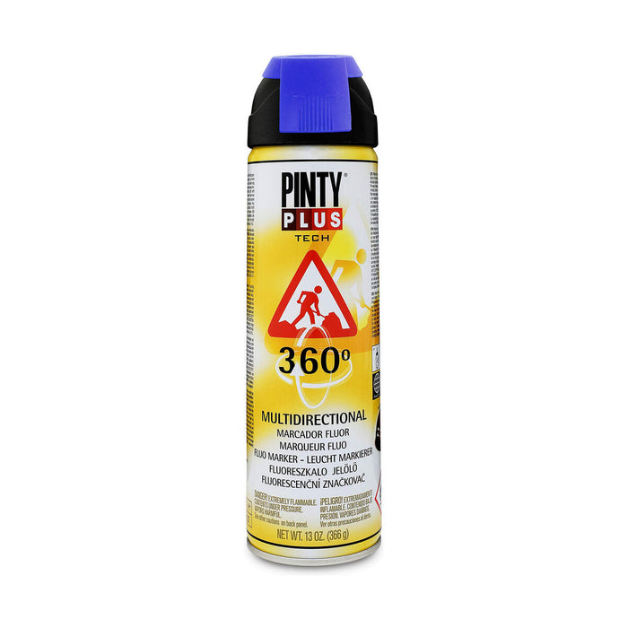 Spray cu vopsea Pintyplus Tech T118 360º Albastru 500 ml