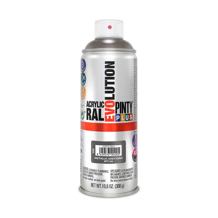 Spray cu vopsea Pintyplus Evolution MT156 Metalizat 400 ml Gri