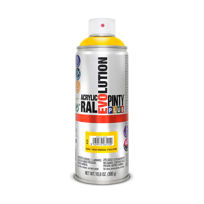 Spray cu vopsea Pintyplus Evolution RAL 1003 400 ml Signal Yellow