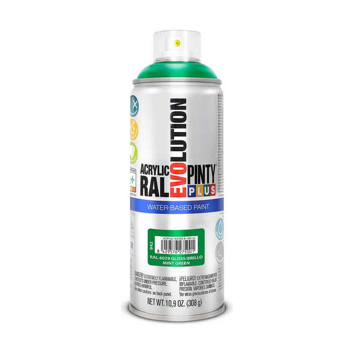 Spray cu vopsea Pintyplus Evolution RAL 6029 Baza de apă Mint Green 400 ml