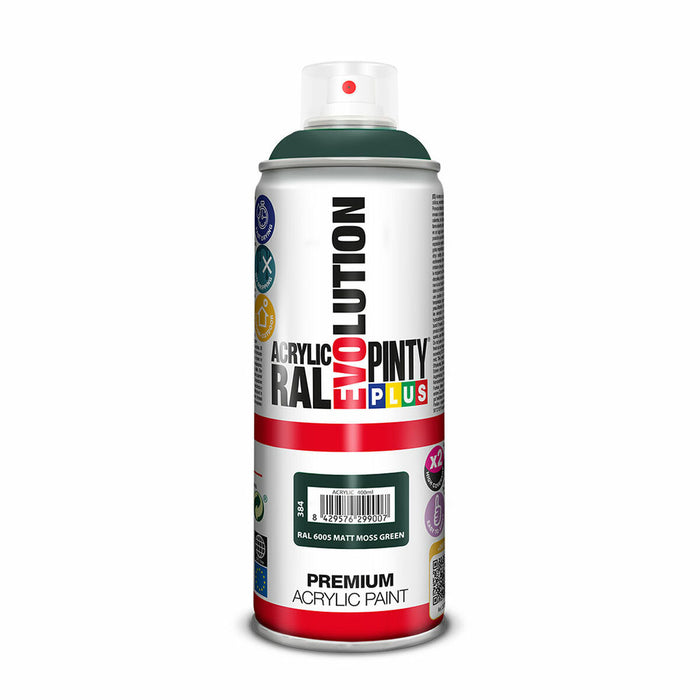Spray cu vopsea Pintyplus Evolution RAL 6005 Moss Green 400 ml Mat