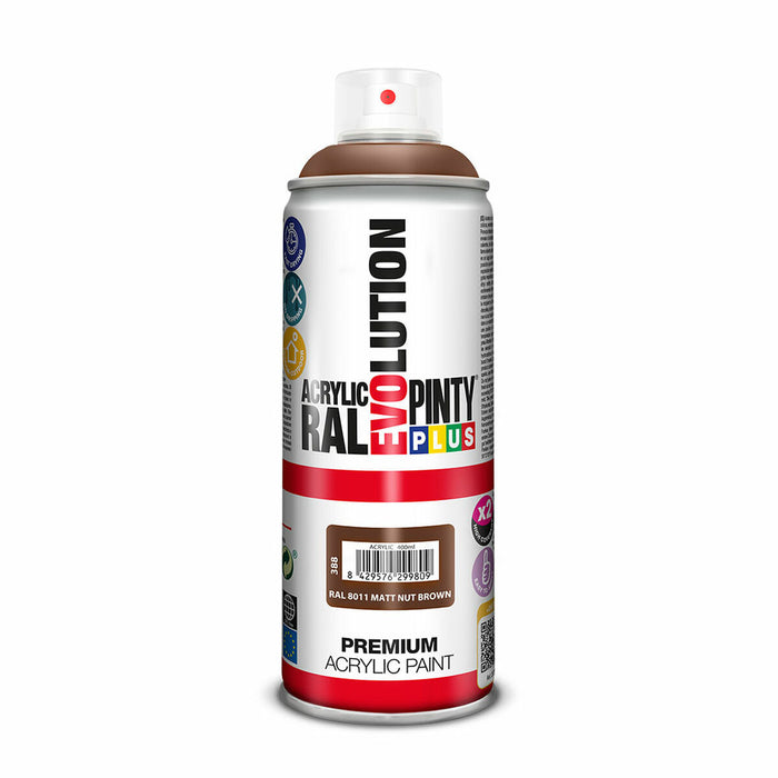 Spray cu vopsea Pintyplus Evolution RAL 8011 Nut Brown 400 ml Mat