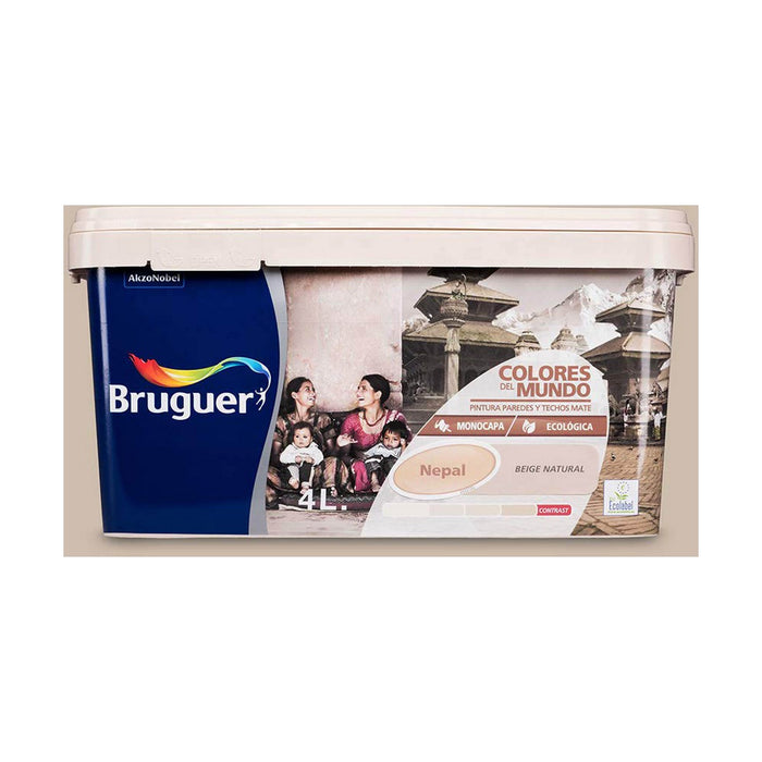 Tablou Bruguer Colores Del Mundo 4 L Bej Multicolor