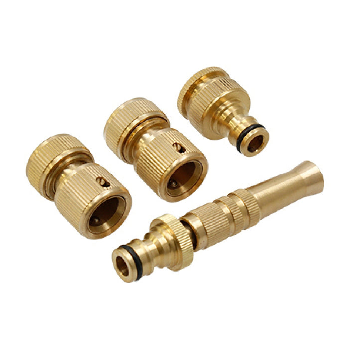 Montaj Ferrestock 3/4" H 3/4" - M 1/2" Alamă Furtun 13 mm (4 Piese)