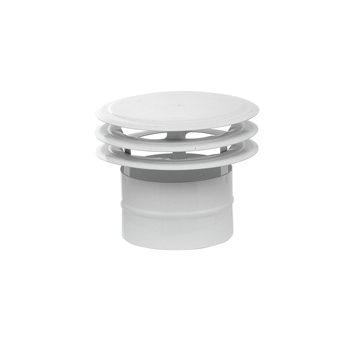 Deflector de ventilație Mirtak Oțel emailat Discuri Ø 120 mm Alb