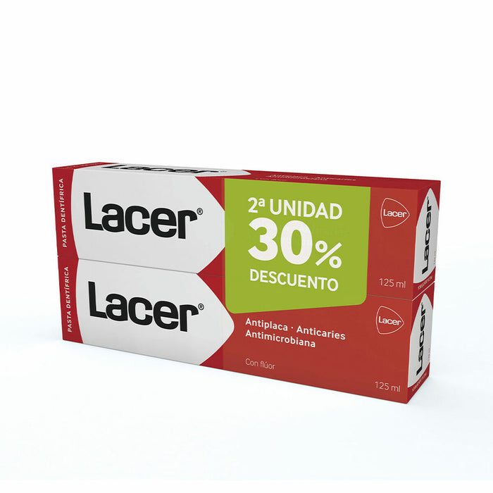 Pastă de Dinți Acțiune Completă Lacer 2 x 125 ml (2 Piese)