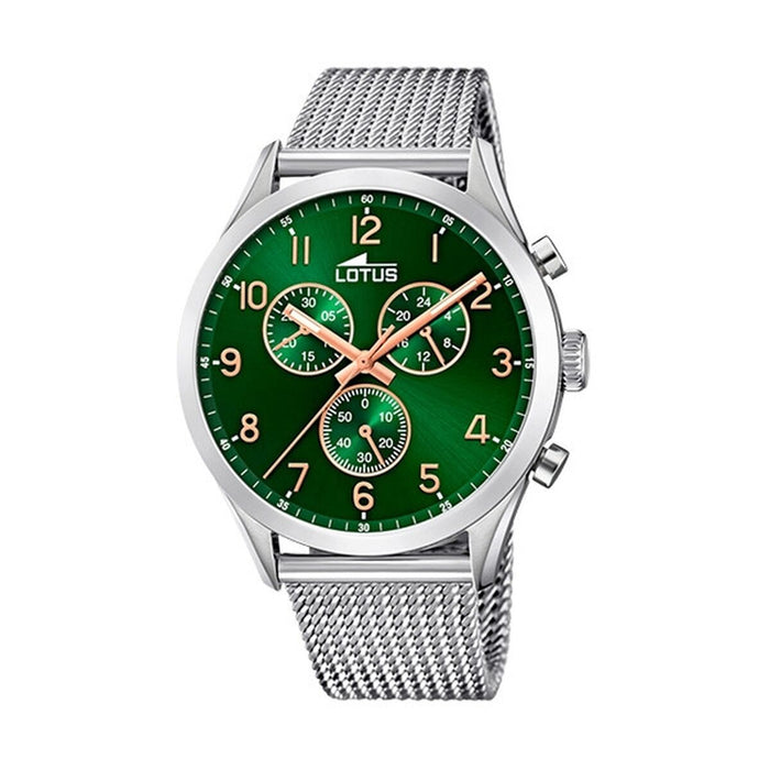 Ceas Bărbați Lotus 18637/2 Verde Argintiu