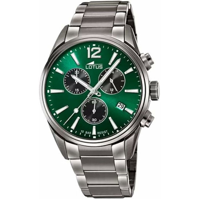 Ceas Bărbați Lotus 18682/4 Verde Argintiu