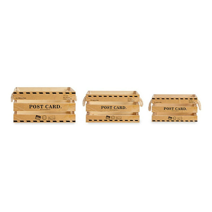 Set de Cutii Decorative Post Card Maro 30 x 20 x 40 cm