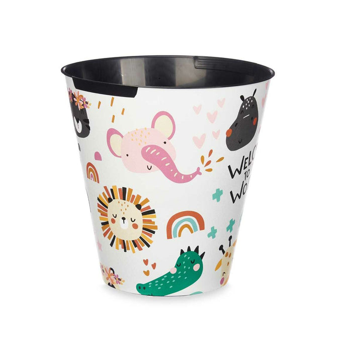 Coș de gunoi pentru hârtie Multicolor Plastic animale 10 L