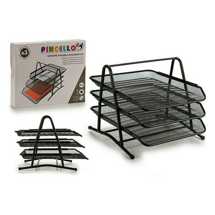 Tavă Negru Metal (3 pcs)