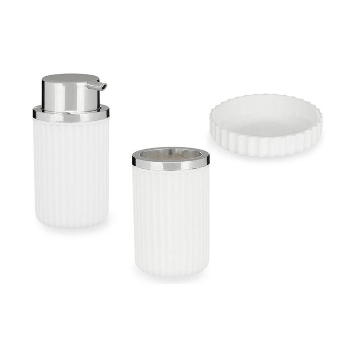 Set de Baie 3 Piese Alb Plastic
