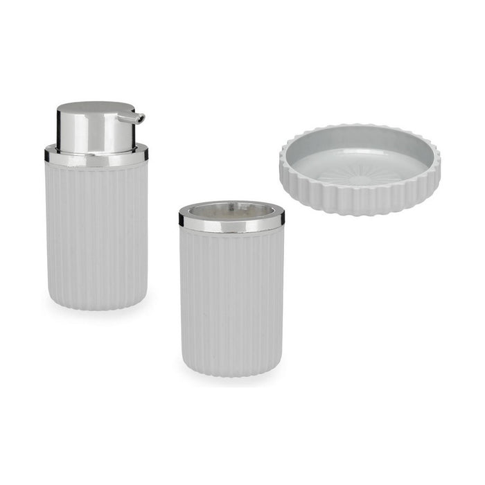 Set de Baie 3 Piese Gri Plastic