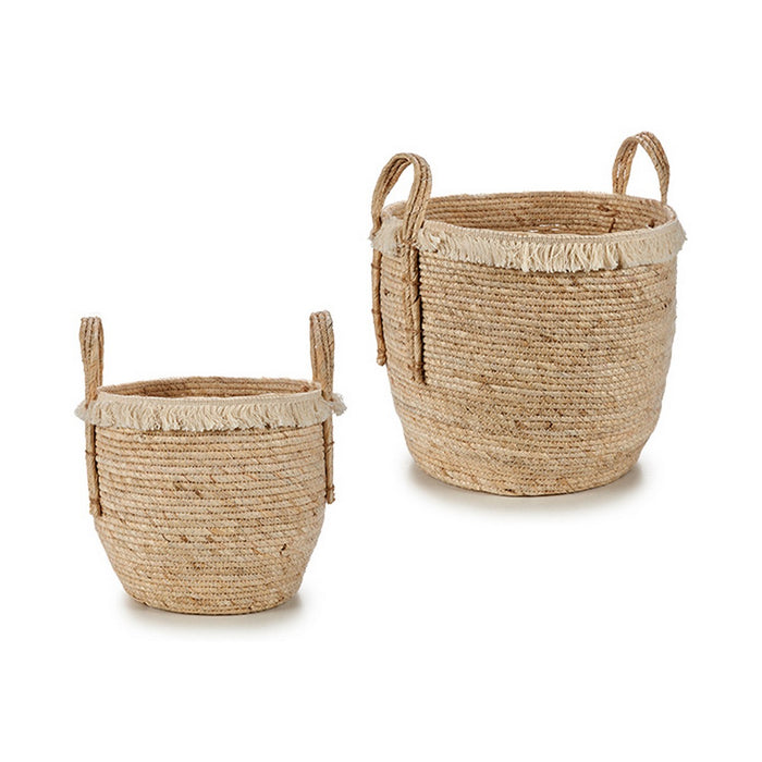 Set de Coșuri 2 Piese Pai Maro natural