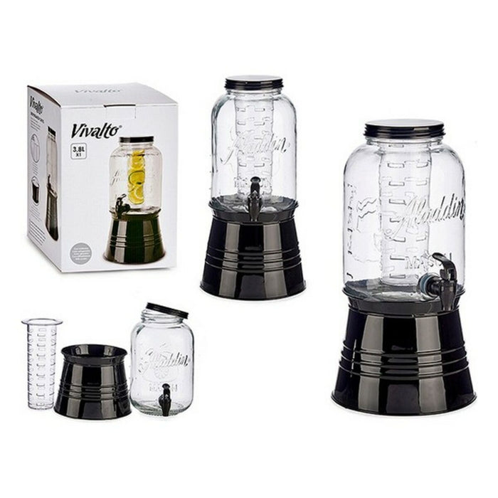 Ulcior din Sticlă Transparentă Vivalto Răcitor Robinet Plastic 3800 ml