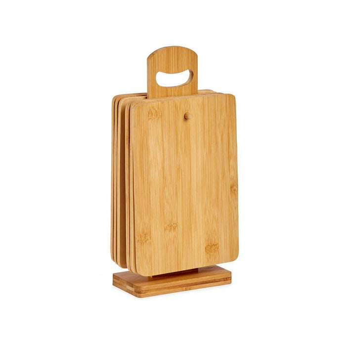 Set Masă de tăiat Cu suport Maro Bambus (6 Piese) (21 x 14 x 0,8 cm)