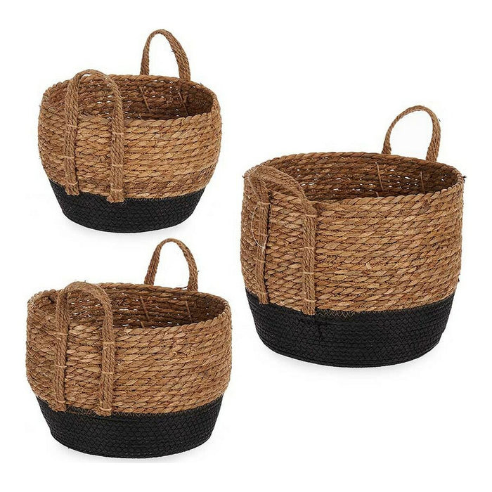 Set de Coșuri Negru Maro Alge marine (3 pcs)