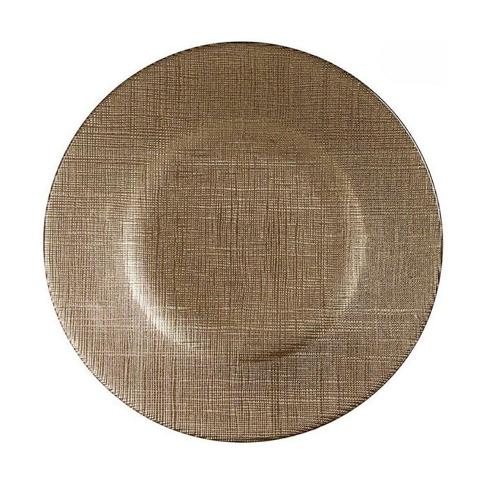 Platou Plat Auriu* Sticlă 21 x 2 x 21 cm