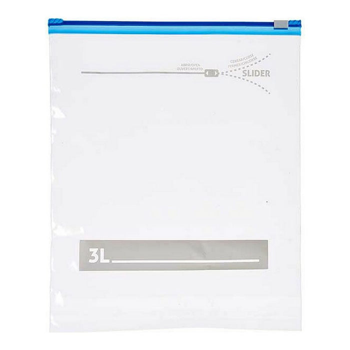 Geantă Multifuncțională Zip 24,5 x 0,01 x 31,5 cm Transparent Polietilenă 3 L