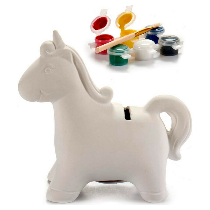 Pușculiță Unicorn Alb Ceramică