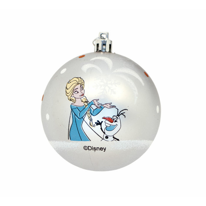 Glob de Crăciun Frozen Memories Argintiu 6 Unități Plastic (Ø 8 cm)