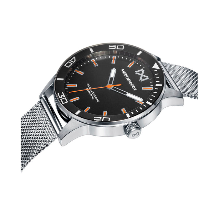 Ceas Bărbați Mark Maddox HM7146-57 Negru Argintiu (Ø 40 mm)