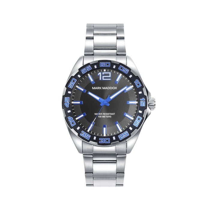 Ceas Bărbați Mark Maddox HM0143-55 Negru Argintiu (Ø 44 mm)