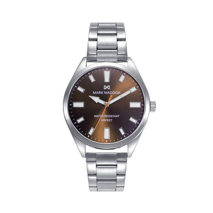 Ceas Bărbați Mark Maddox HM1012-46 Maro Argintiu