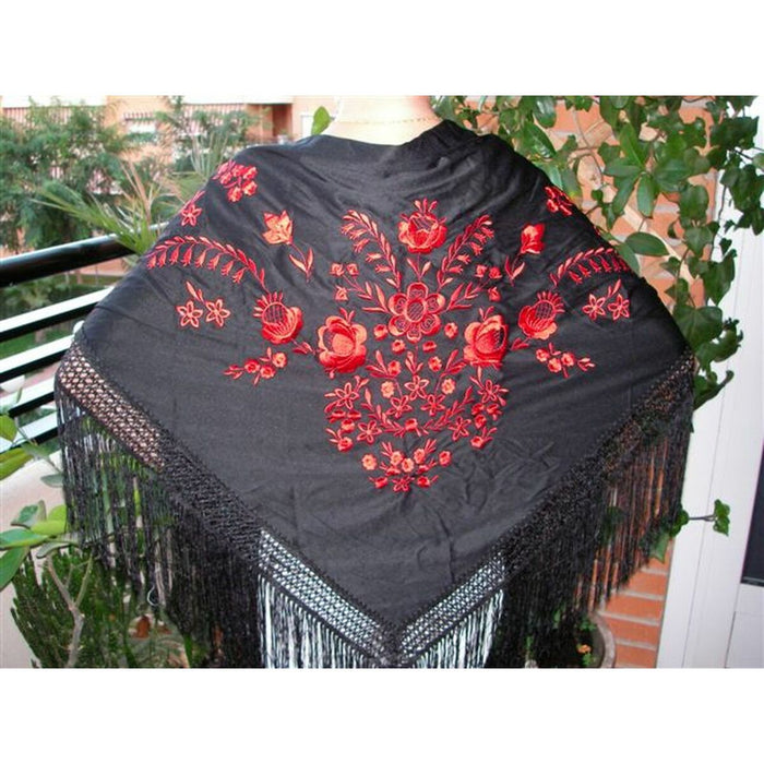 Şal PGNRD3915 Negru 140 cm