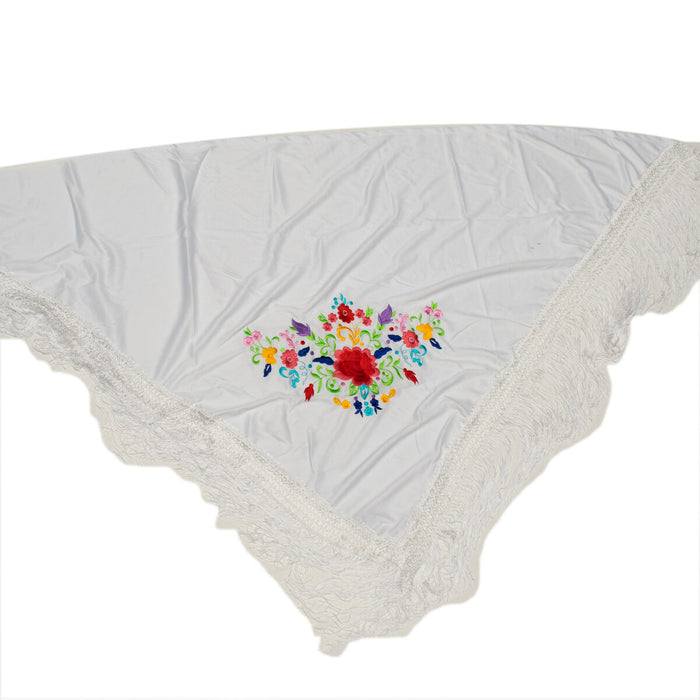 Şal PGNBLNC Alb 140 cm