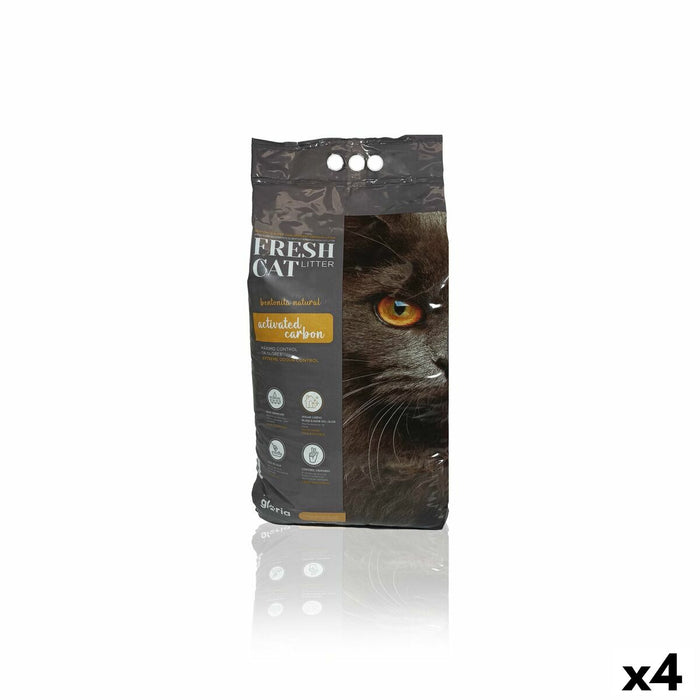 Nisip pentru pisici Gloria Premium Cărbune activ 5 kg 4 Unități