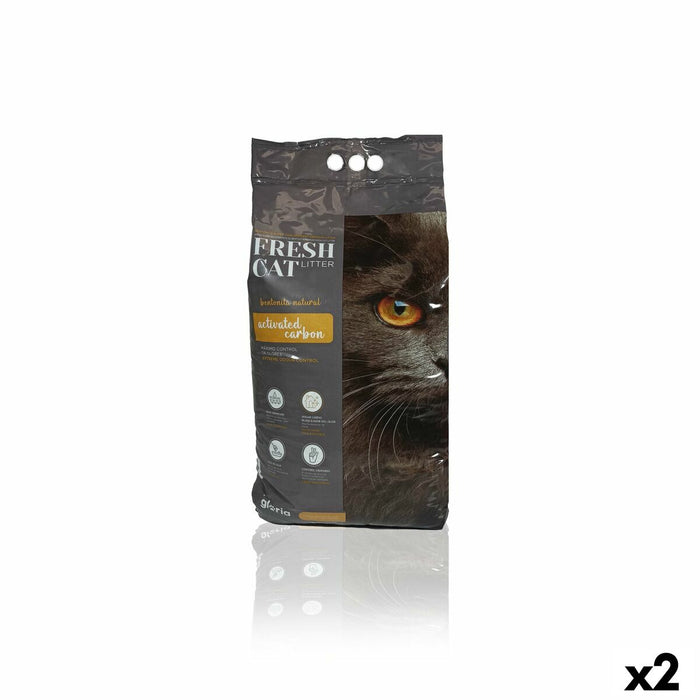 Nisip pentru pisici Gloria Premium Cărbune activ 10 kg 2 Unități