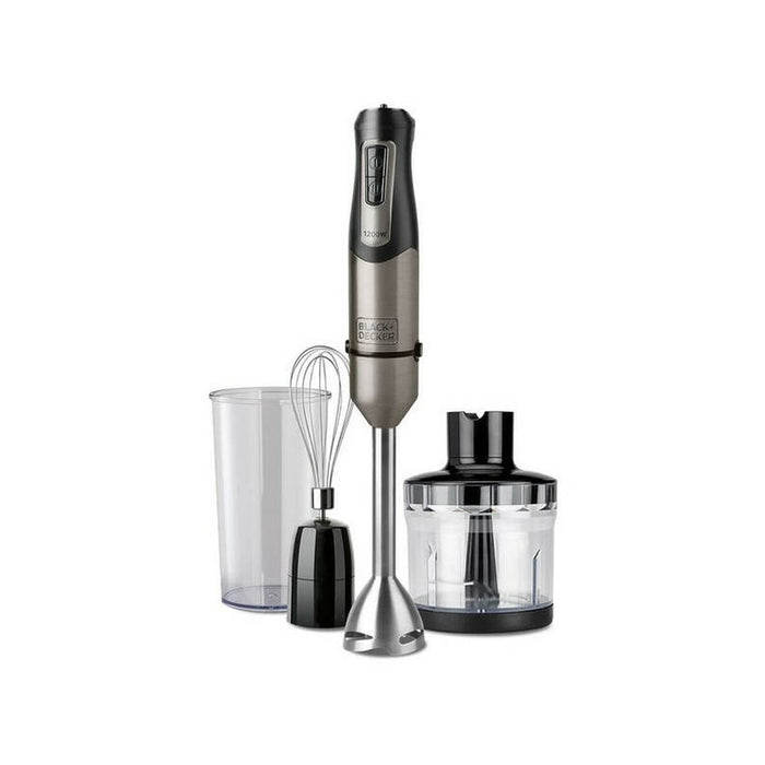 Mixer Manual Multifuncțional cu Accesorii Black & Decker ES9160140B Negru Gri Argintiu 1200 W