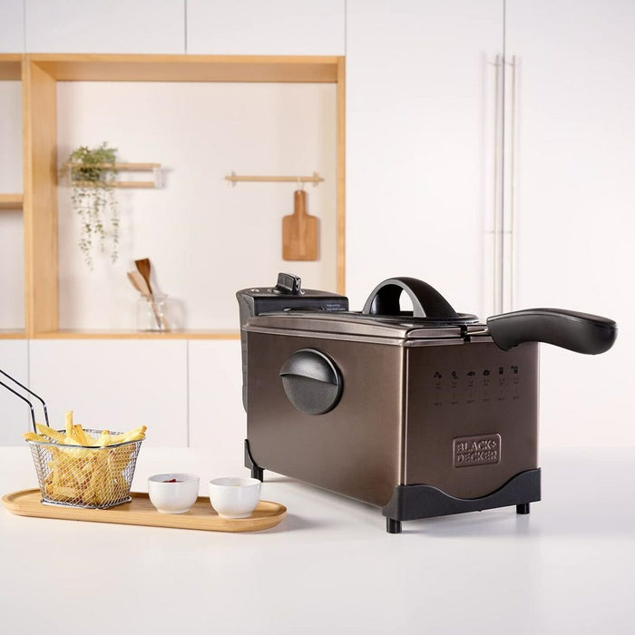 Friteuză fără Ulei Black & Decker ES9730040B Gri 2100 W 3 L