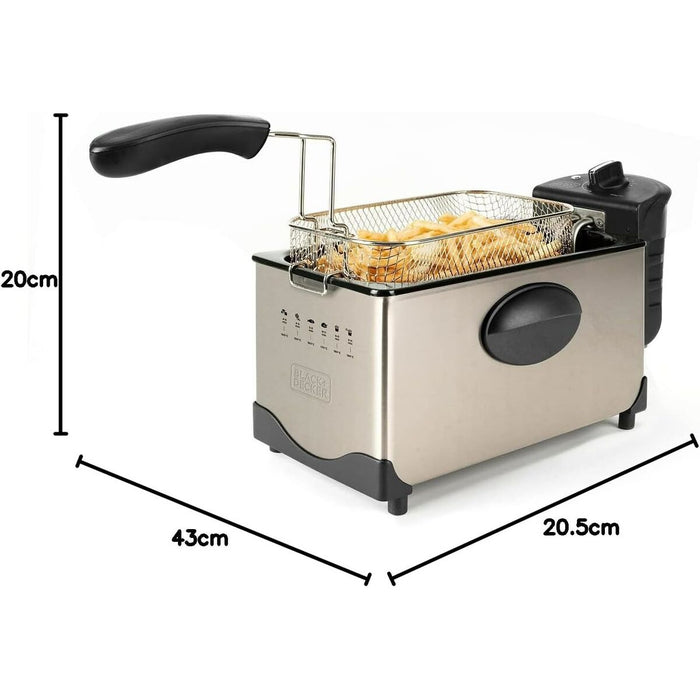Friteuză fără Ulei Black & Decker ES9730040B Gri 2100 W 3 L