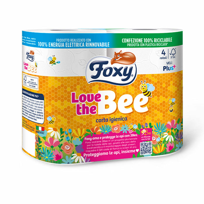 Hârtie Igienică Foxy Love the bee (4 Unități)