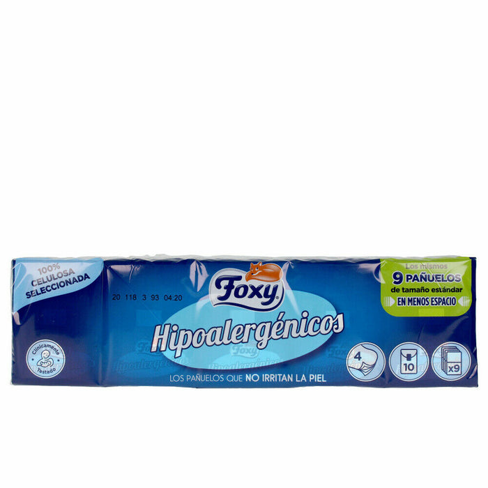 Șervețele de Hârtie Foxy Hipoalergenic (10 x 9 uds)
